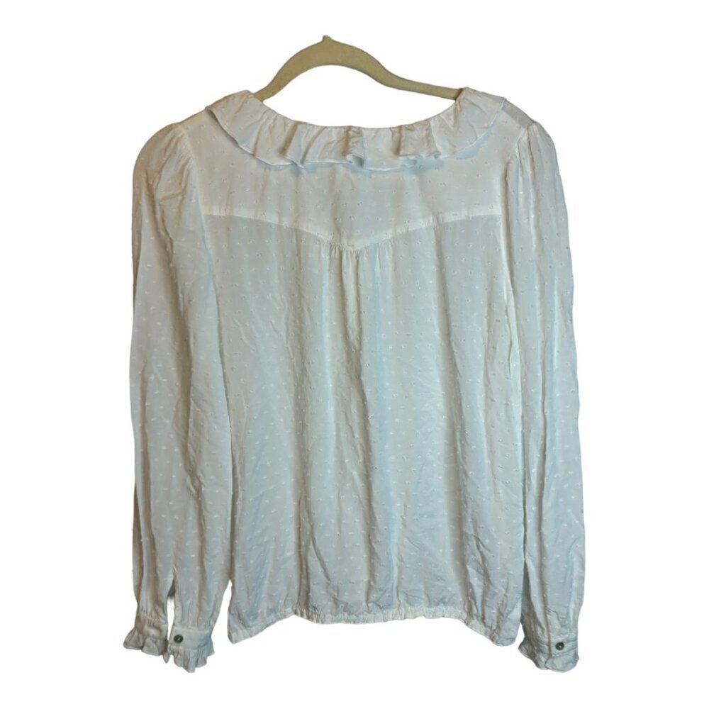 Sundance Blouse Women's Size Medium Flutter White - image 3